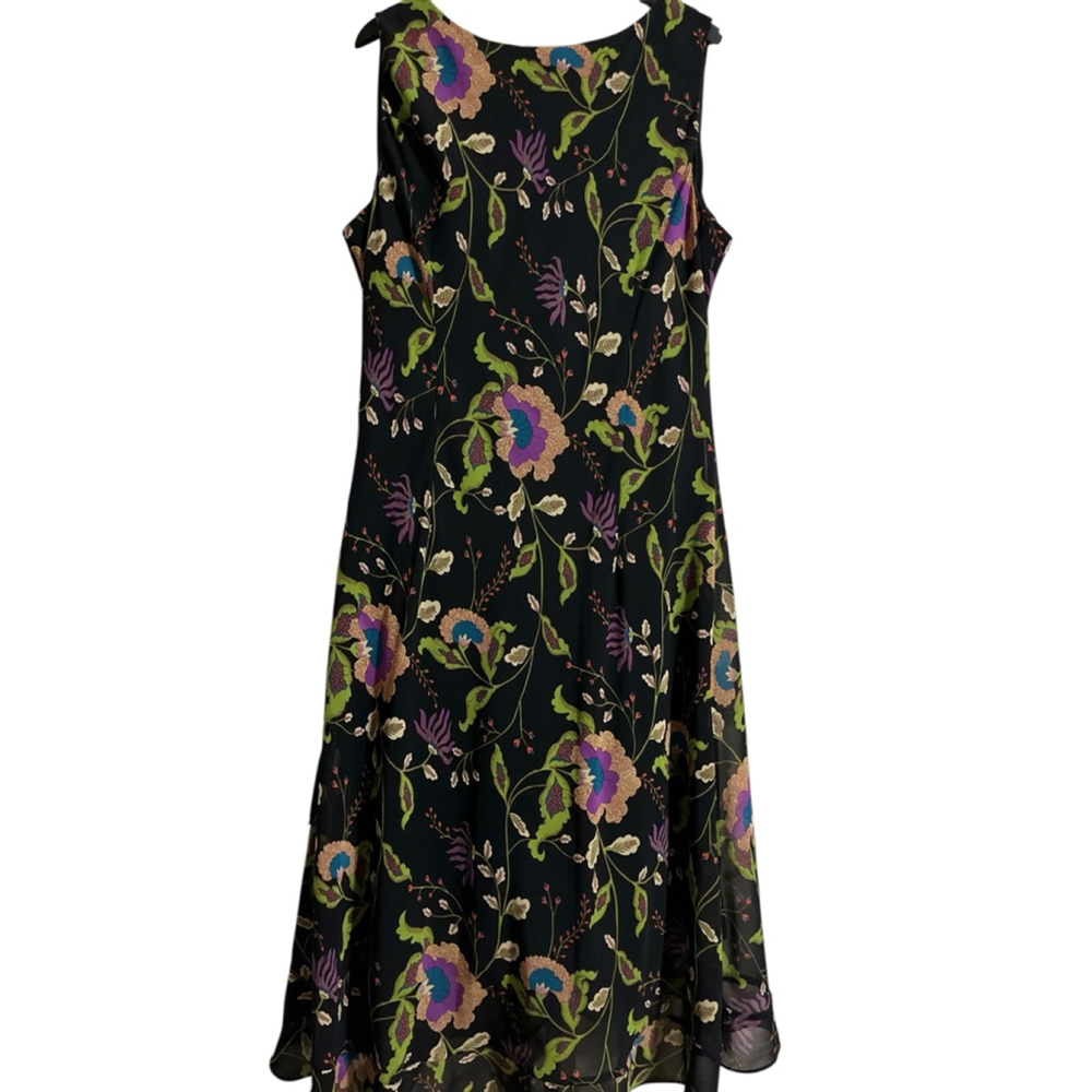 Women's R&K Woman Floral Sleeveless Dress 20W Black - Picture 3 of 8